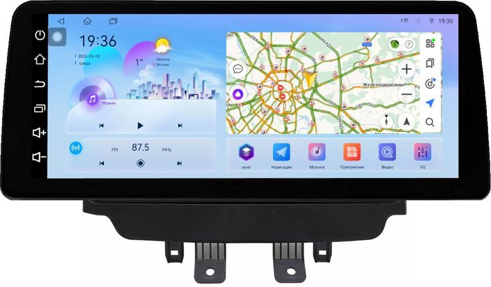 Магнитола для Mazda CX-3 2014-2023 (ШГУ монохром) - FarCar монитор 12.3" 2K QLED на Android 14, Быстрая, CarPlay, 4G SIM-слот