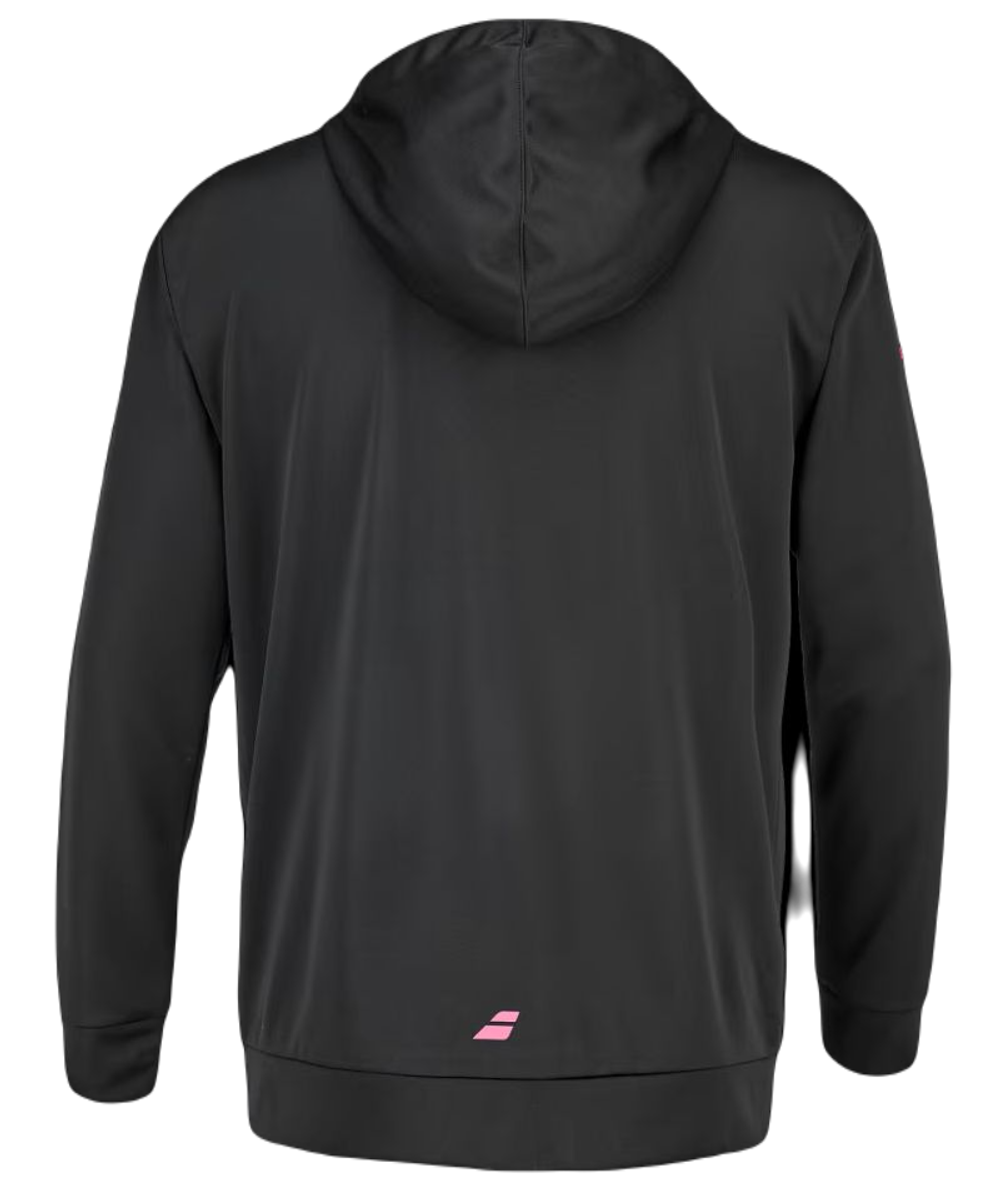 Мужская теннисная кофта Babolat Padel Hood Sweat Men - black/black