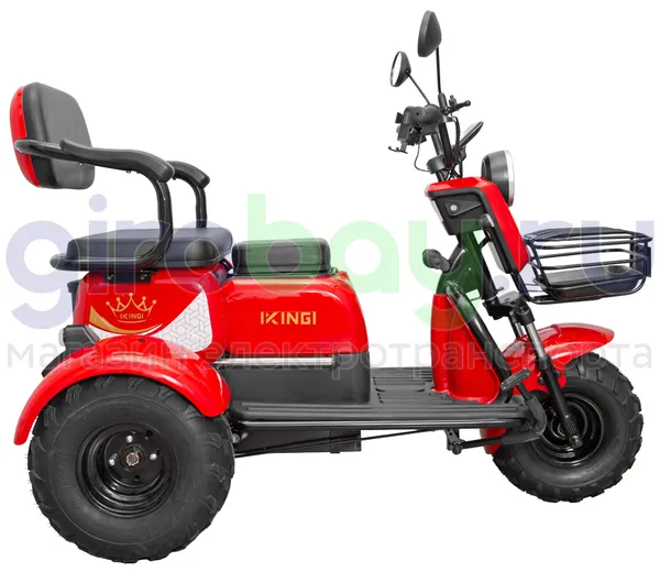 Электротрицикл IKINGI SIBTRIKE T3 Pro MAX 1000W (60V/30Ah) - Красный фото №7