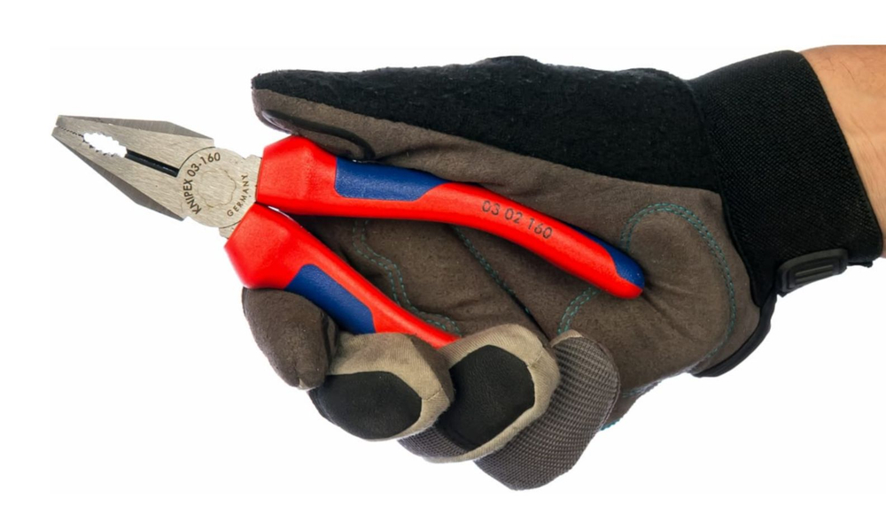Плоскогубцы комбинированные с двухкомпонентными чехлами,160см, KNIPEX KN-0302160