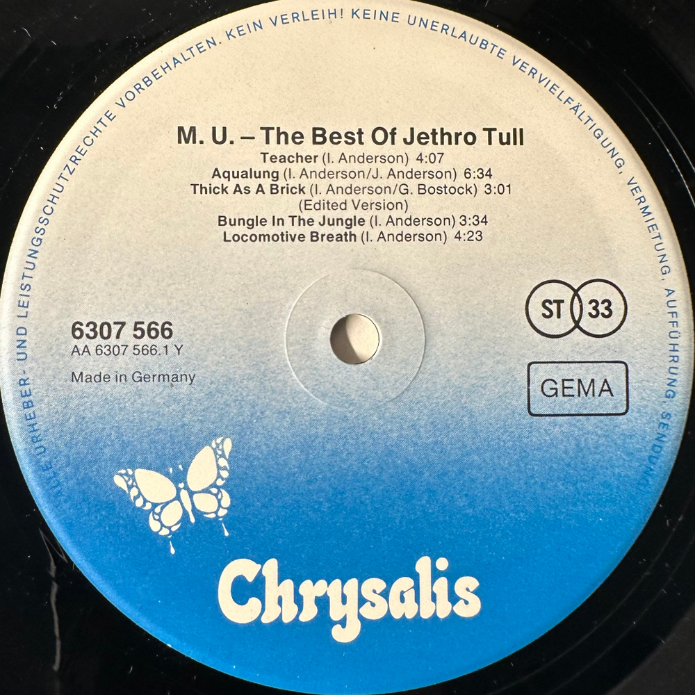 Jethro Tull ‎– M.U. - The Best Of Jethro Tull (Германия)