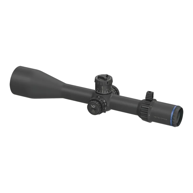 Прицел Vector Optics Tauron (Taurus) ED 5-50x60, SF, VCO-5 (MIL) - вид сзади в три четверти с рычагом