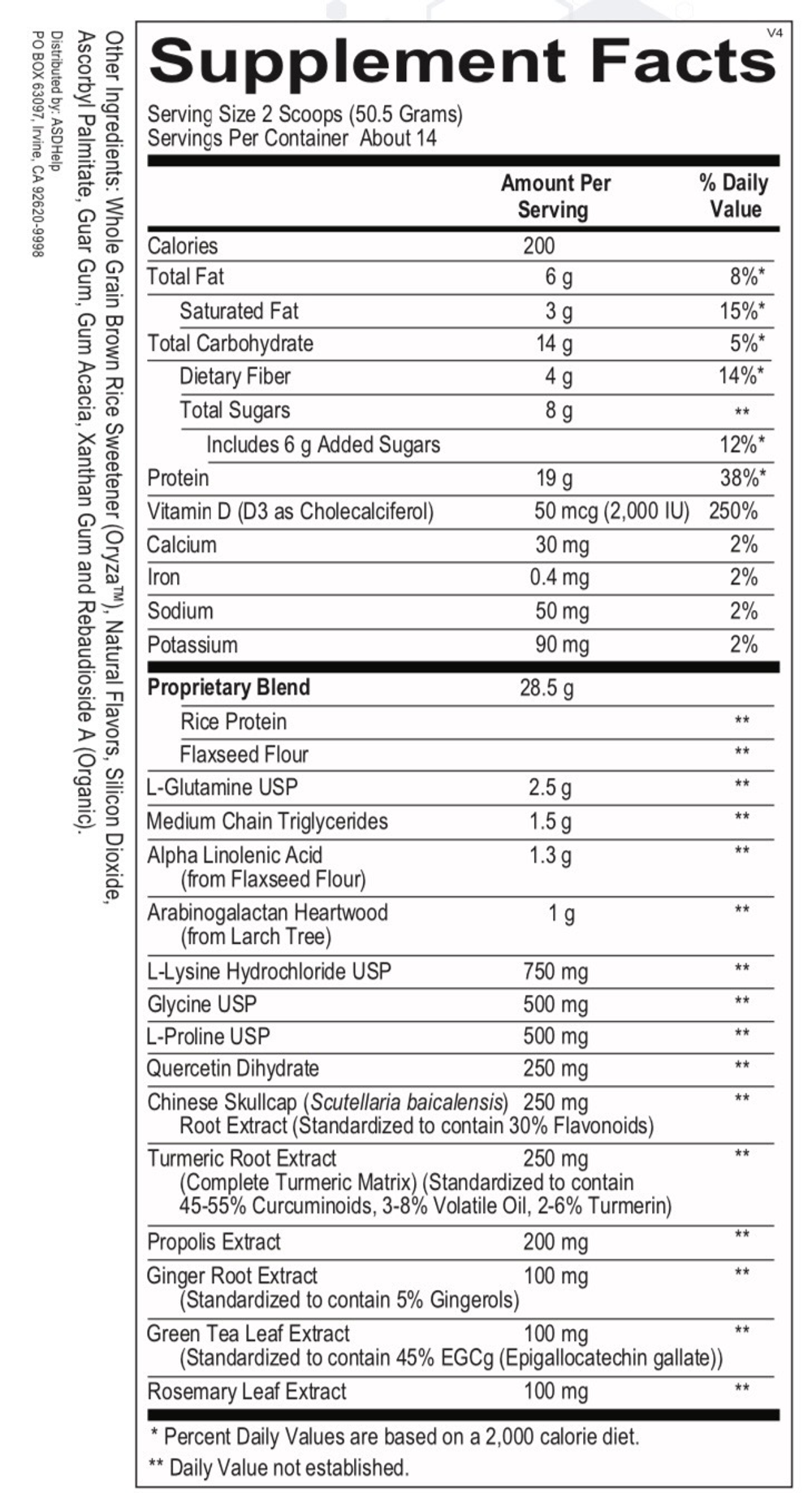 ASDHelp - INFLAMACARE GUT AMINO protein strawberry