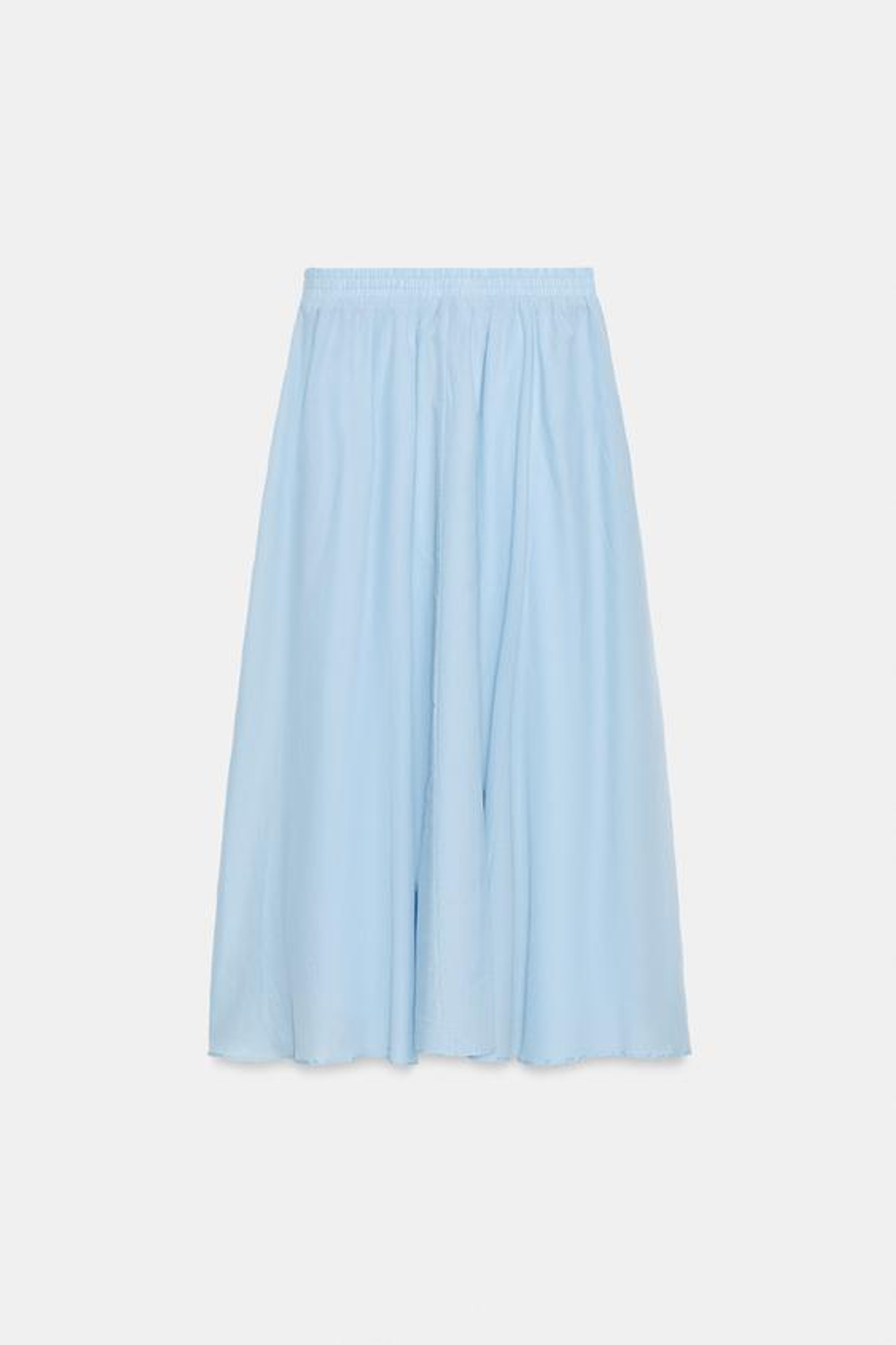 ZARA ЮБКА-НАКИДКА МИДИ, ПАСТЕЛЬНО-СИНИЙ
