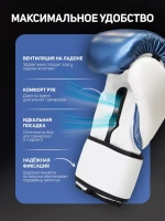 Перчатки боксерские RAGE FIGHT GEAR сине-бел.