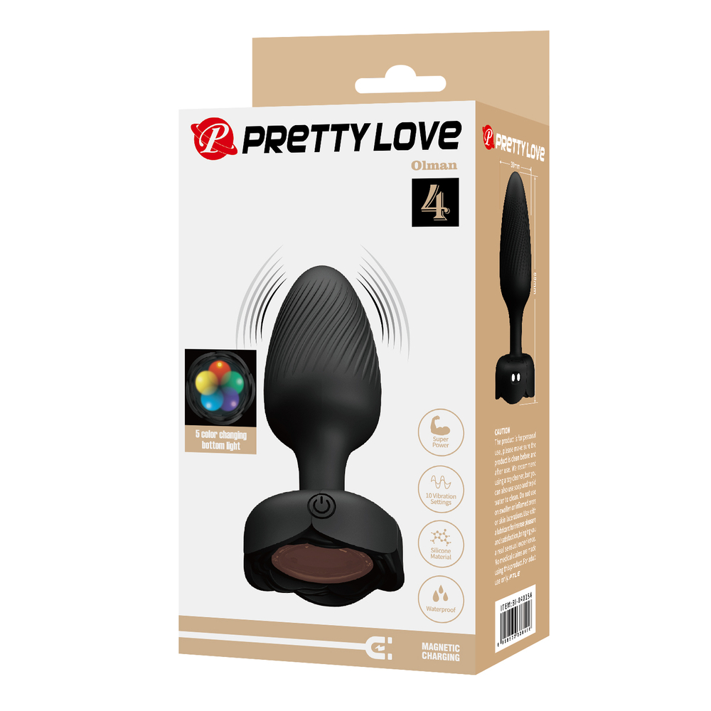 Анальный Вибростимулятор с Подсветкой Pretty Love BI-040184
