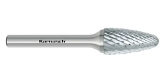 Борфреза твердосплавная Karnasch форма L, 6х18х6х50 мм, насечка HP-6, покрытие Blue-Tec, арт. 11.5084-020