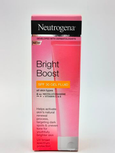 Гель-флюид для лица SPF 30 Neutrogena Bright Boost с витаминами С и Е, 50 мл (Франция)