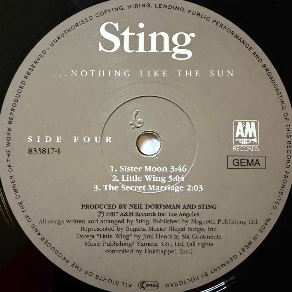 Sting - Nothing Like The Sun 2LP (Германия 1987г.)