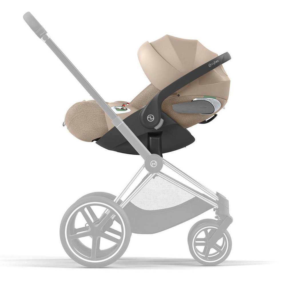 Коляска 3 в 1 Cybex Priam IV Rosegold complete и автокресло Cloud T i-Size Cozy Beige Plus Mirage Grey