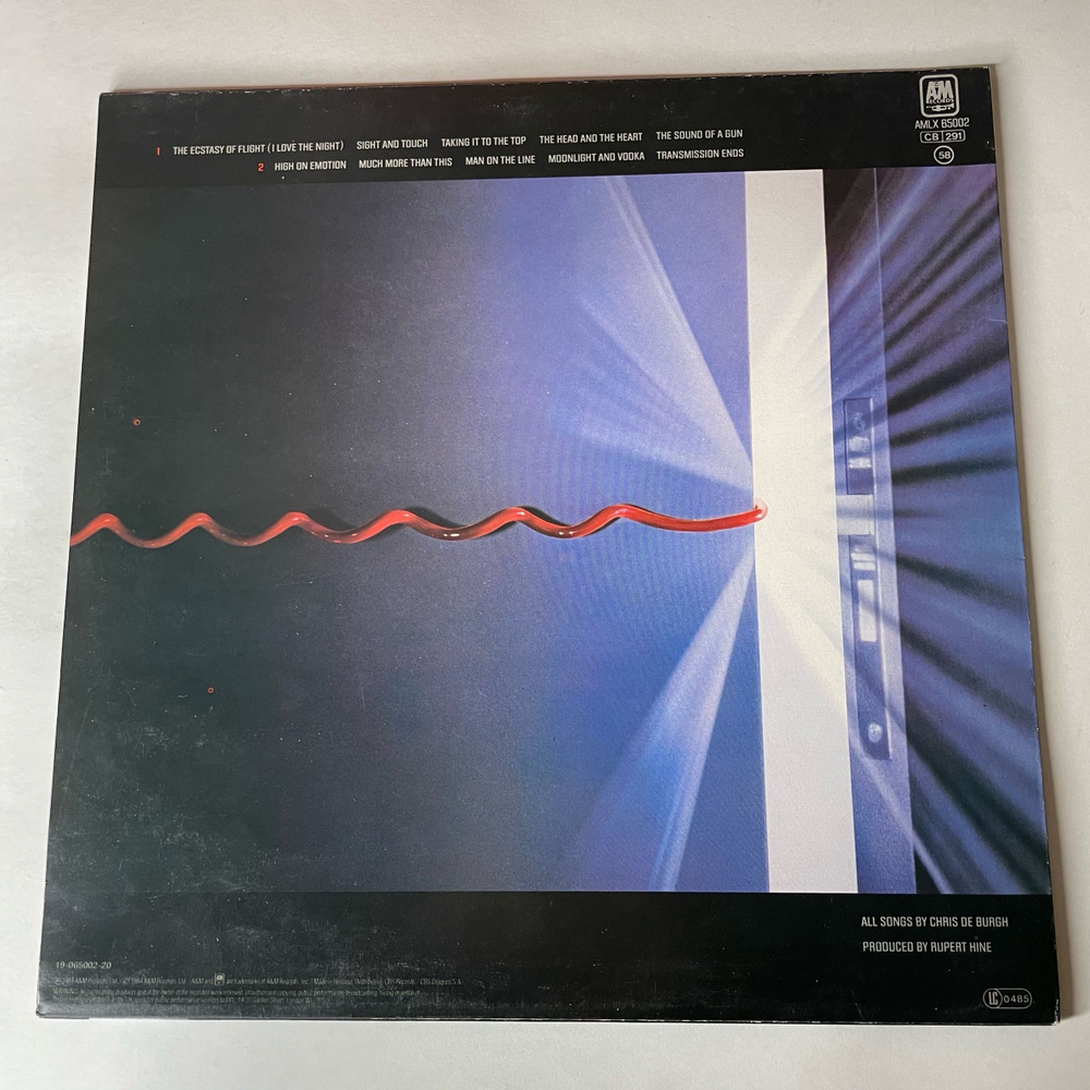 Винтажная виниловая пластинка LP Chris de Burgh Man On The Line (Испания 1984) Moonlight And Vodka