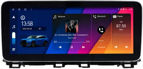Магнитола для Mazda CX-4 2016-2024 (без штатного монитора) - Canbox H-Line 0083 монитор 12.3" QLED в стиле MERCEDES на Android 10, Быстрая, ТОП-процессор, CarPlay, 4G SIM-слот