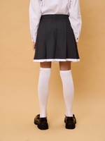 Юбка-шорты в складку серые