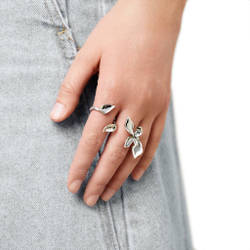 Кольцо на два пальца Больше чем любовь — Caviar Jewellery, серебро, фото 3
