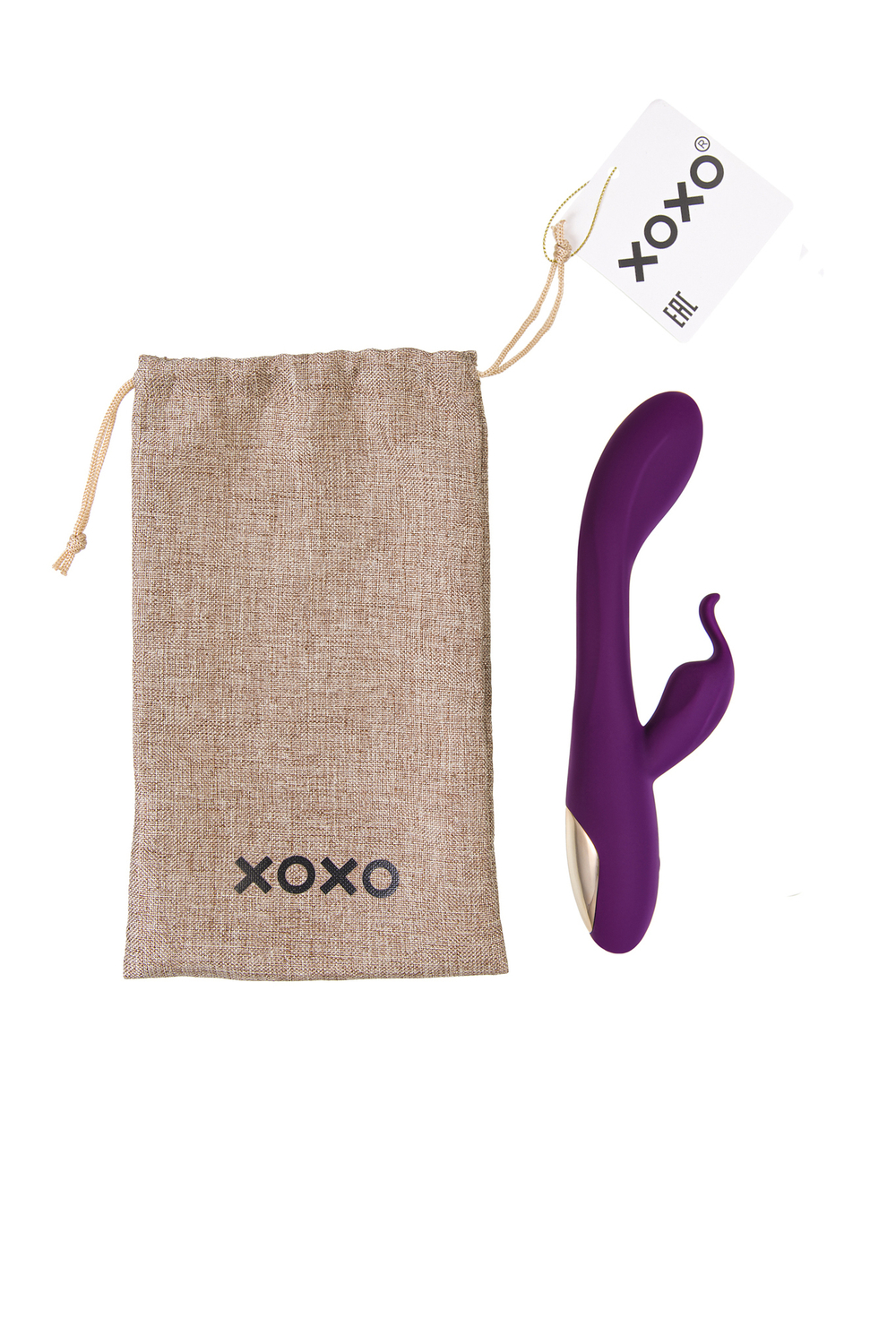 Мешочек XOXO, текстиль, 24х14 см
