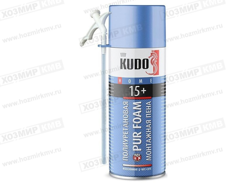 пена монтажная бытовая KUDO HOME PUR FOAM 15+ 520мл