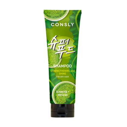 Consly Шампунь с экстрактами водорослей и зеленого чая матча - Seaweed & matcha, 250мл