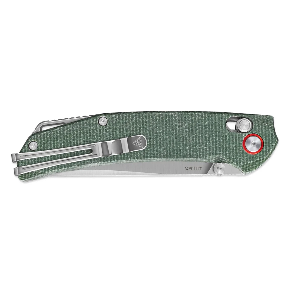 Нож складной SRM 411L-MG Asika Satin (14C28N, Green Micarta)