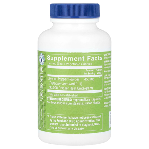 The Vitamin Shoppe, Кайенский перец, 100 растительных капсул (450 мг на капсулу)