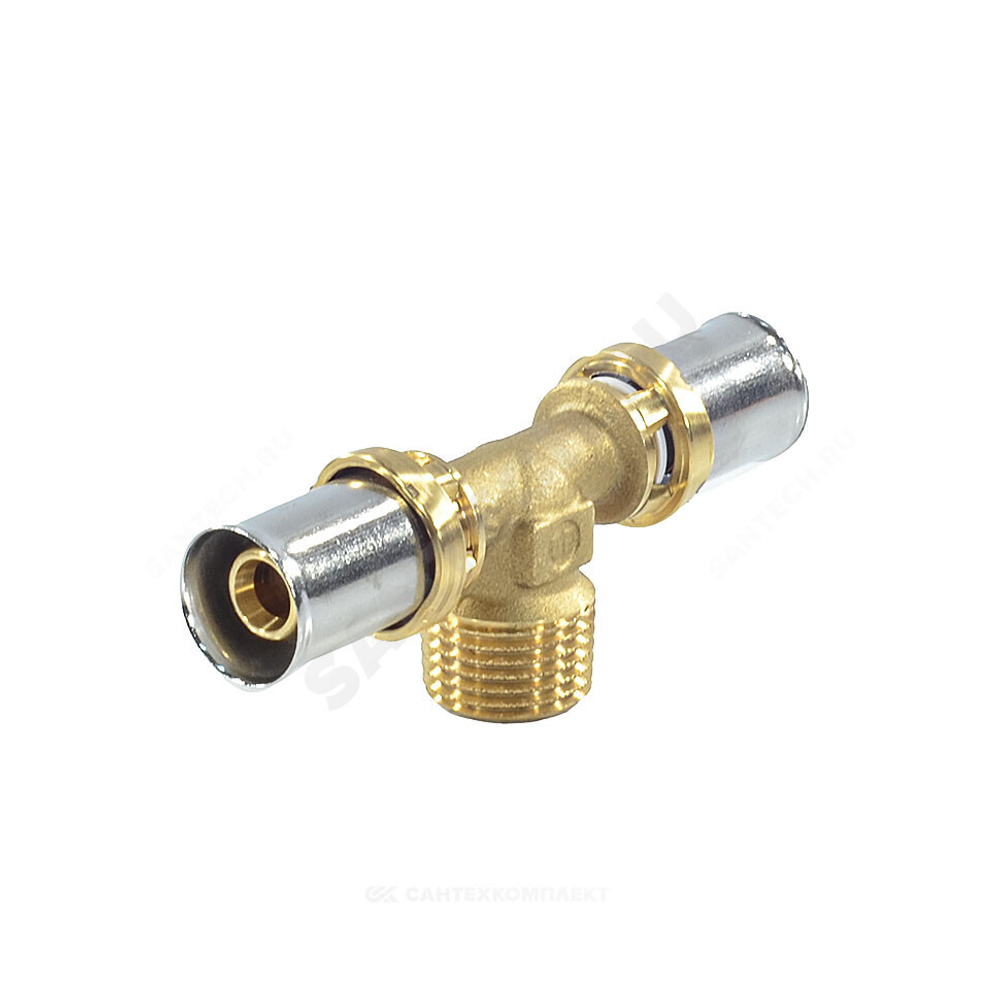Тройник для МП/PE-X труб латунь пресс Дн 20х1/2"х20 НР RM153 Giacomini RM153Y037