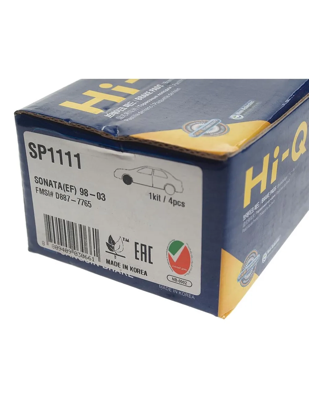 Колодки тормозные HYUNDAI Elantra (00-) передние (4шт.) SANGSIN