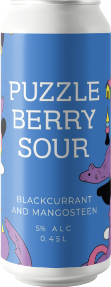 Пиво Рэд Баттон Пазл Берри Саур / Red Button Puzzle Berry Sour 0.45 - банка