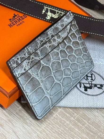 Картхолдер Hermes из кожи крокодила