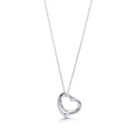 Подвеска из серебра 16мм с бриллиантами , Tiffany💎 Open heart - Единственная в наличии