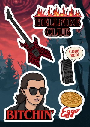 Набор стикеров «Stranger Things. Код Красный!»