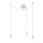 Потолочная чаша на 3 плафона cannonball white e27-15w led, длина провода 2,5м, для всех vita  ламп