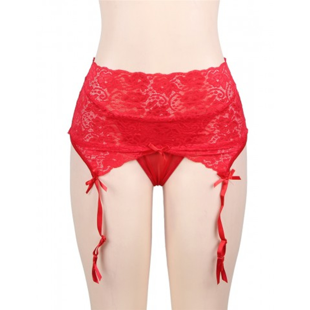 Пояс для чулок на высокой посадке Red Sexy Lace, 2XL