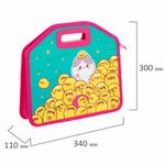 Папка-сумка ЮНЛАНДИЯ, 1 отделение, фетровые ручки, 34х30х11 см, "Duck tales", 273380