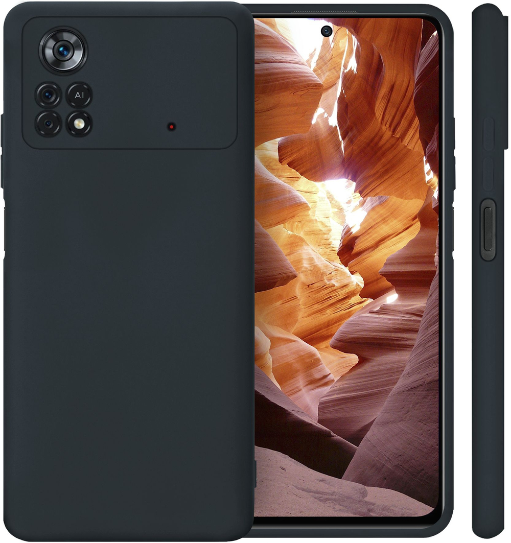 Мягкий Soft Touch чехол из силикона для XIAOMI POCO X4 PRO 5G с бархатной подкладкой