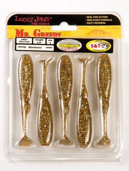 Виброхвосты съедобные LJ Pro Series MISTER GREEDY 3.9in (9,9 см), цв. CA35, 5 шт.
