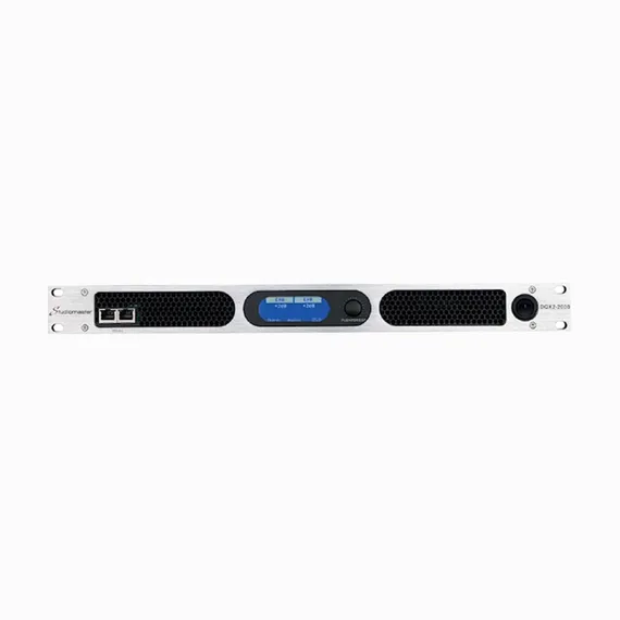 Studiomaster DQX4-6000 Усилитель с процессором DSP, 3.3" LCD экран, RS-485, AES, 90 - 250 V, 1U 8 Ом: 4x 1500 Вт