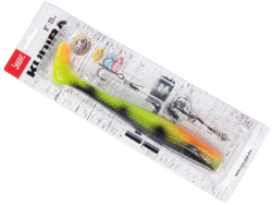 Набор Виброхвост + стингер LJ 3D Series Kubira Swim Shad 9" (22,8 см), цвет PG41, 1 шт.
