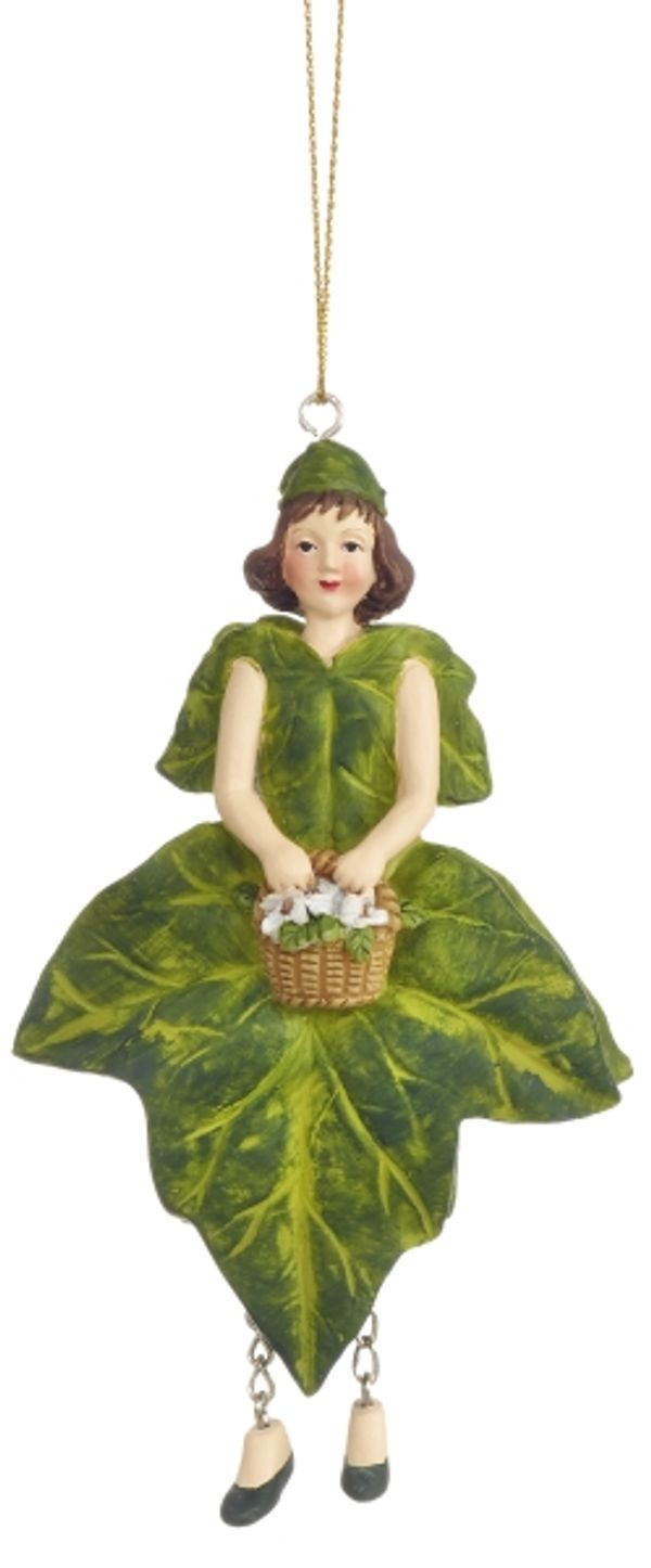 Фигурка декоративная Fiebiger Floristik: Blumenmädchen (цветочная фея) Плющ l=13 см