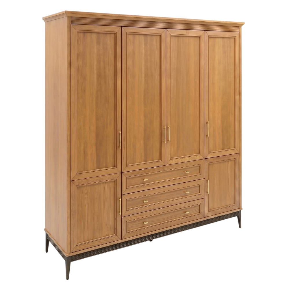 БЕРГЕН Шкаф 4-х дверный с ящиками Cпальня 1605