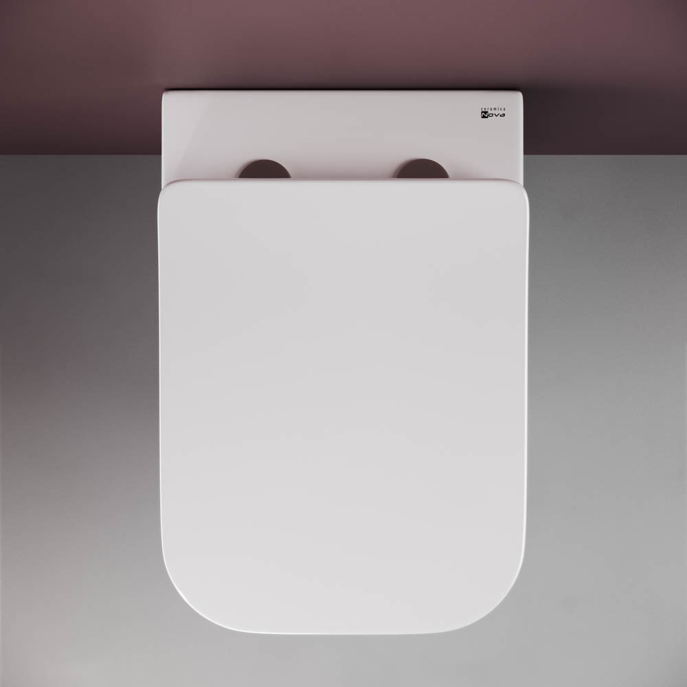 Комплект подвесной безободковый унитаз Ceramica Nova Metric Rimless CN3007 с крышкой-сиденьем + инсталляция Geberit Duofix Sigma Plattenbau 111.362.00.5
