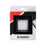 Рамка из натурального стекла, "Avanti", черная, 1 пост (2 мод.)