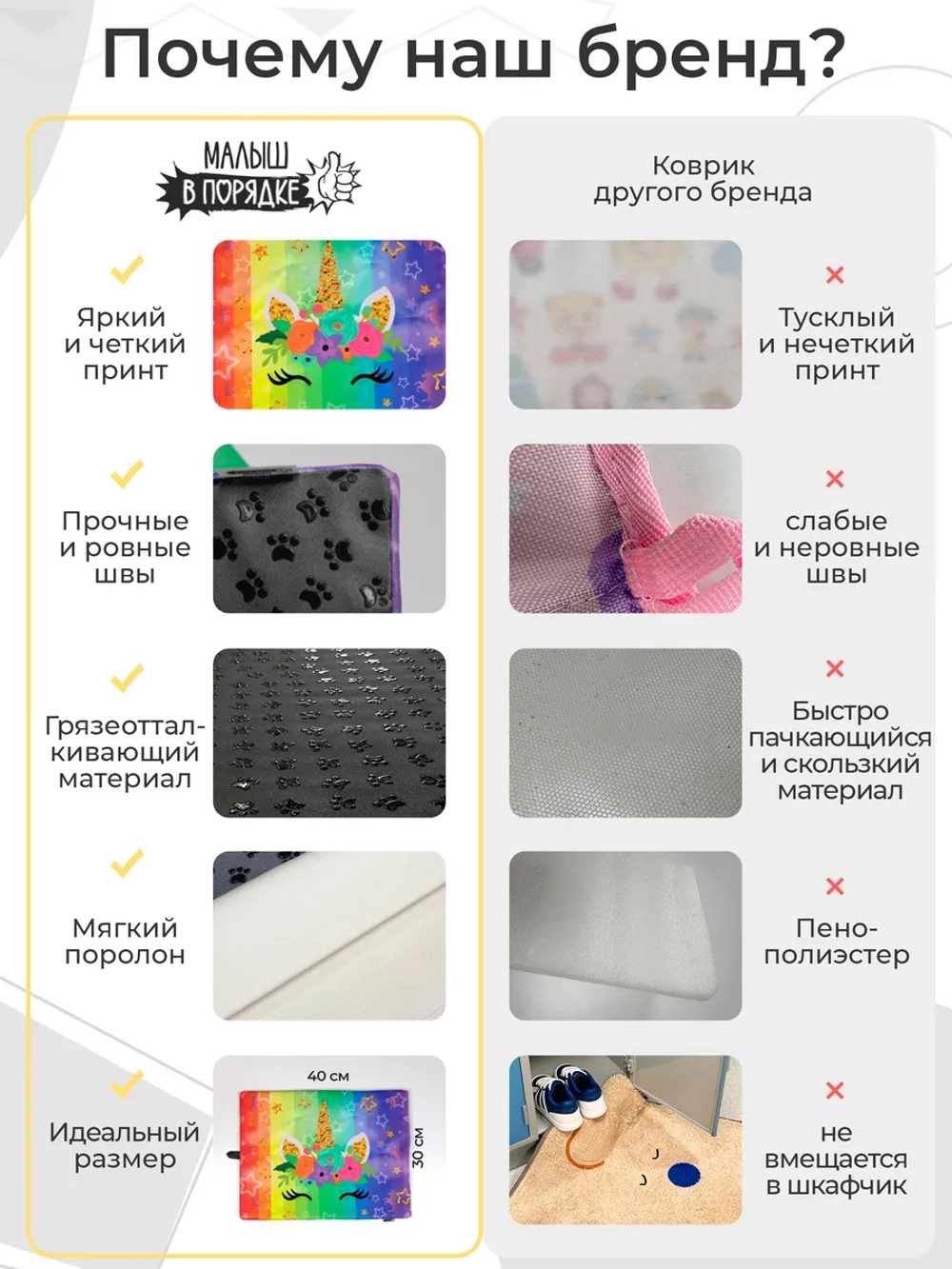 Коврик в садик для переобувания девочке