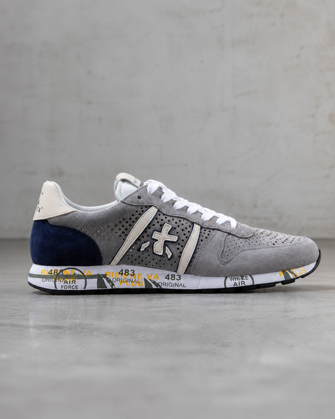 Premiata Eric перфорированные — летние кроссовки из свиной и козьей кожи