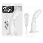 Белый вибратор для G-точки BUNNY ICY - 18 см. (Цвет: белый)