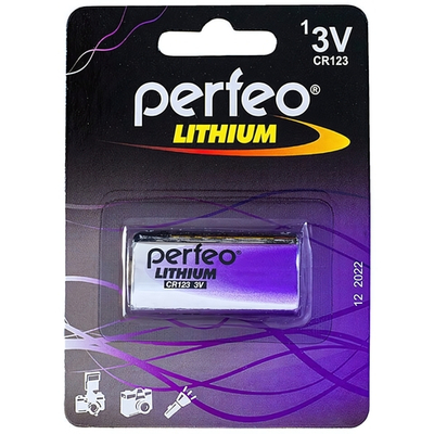 Элемент питания Perfeo CR123 BL/1