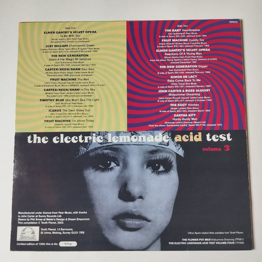 Винтажная виниловая пластинка LP Сборник The Electric Lemonade Acid Test Volume 3 (An Anthology Of The Spark Label 1967-1970) (UK 2002)