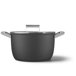 Кастрюля 26 см Smeg черная