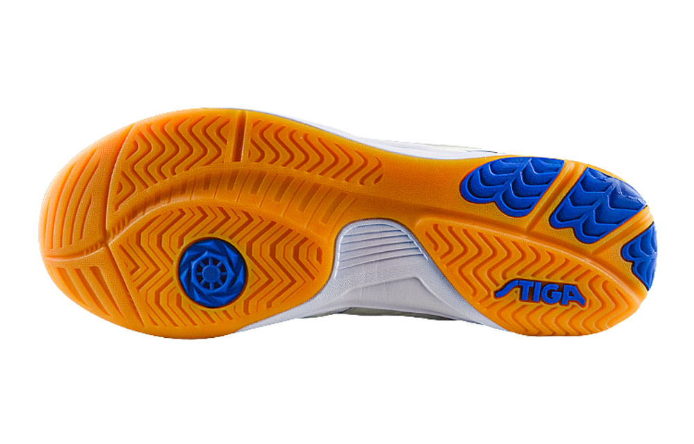 Stiga Slip Resistant, Abrasion Resistant, Breathable Low top Table Tennis Shoes Unisex White Blue