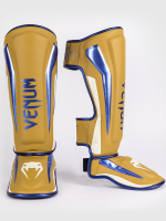Щитки Venum Elite Mustard/Cream/Metalic Blue