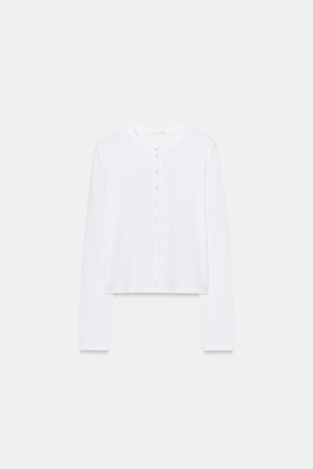ФУТБОЛКА ИЗ 100% ХЛОПКА НА ПУГОВИЦАХ — ZARA