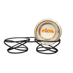 Набор "efox" из 2 мисок на плетеной подставке из металла